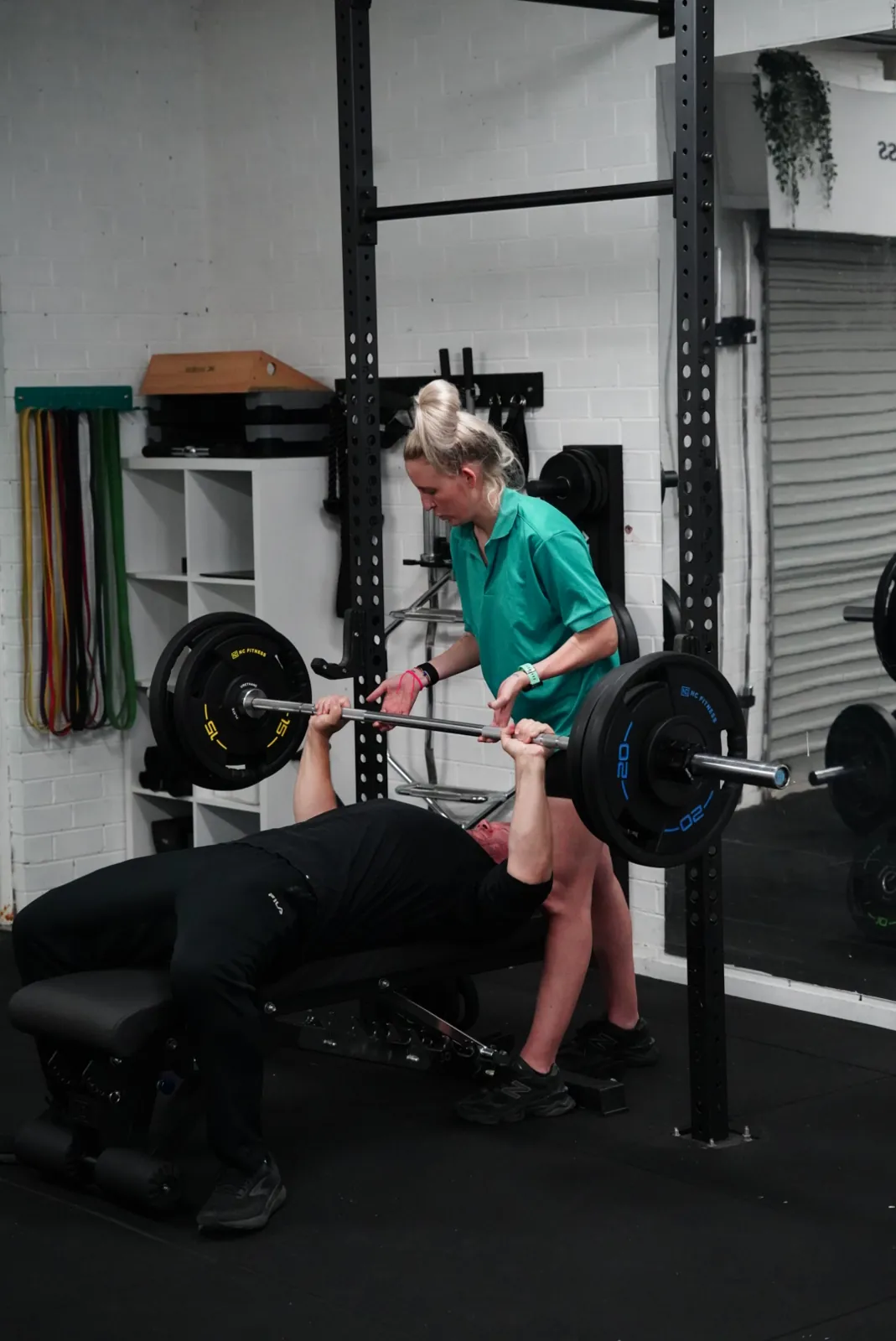 Laura coaching a member